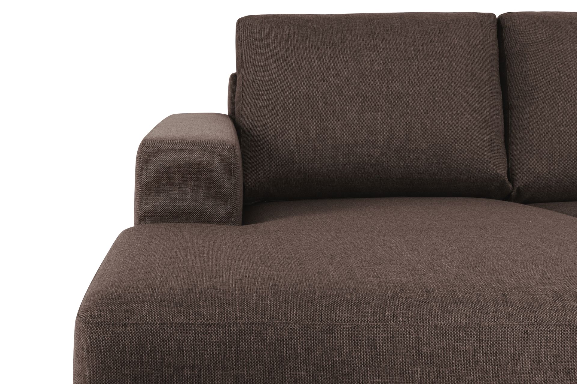 Crazy 5-personers Højrevendt U-formet X-Large Sofa med Chaiselong i Stof - Brun - Møbler - Sofaer - U Sofa