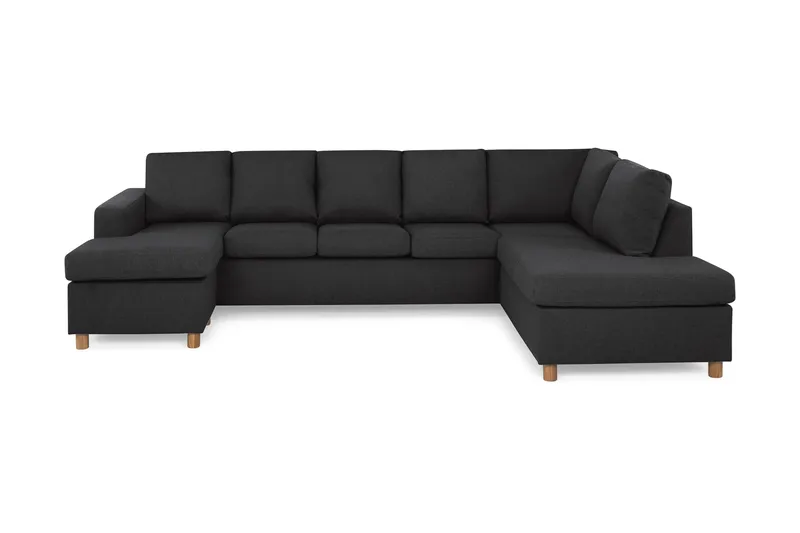Crazy 5-personers Højrevendt U-formet X-Large Sofa med Chaiselong i Stof - Antracit - Møbler - Sofaer - U Sofa