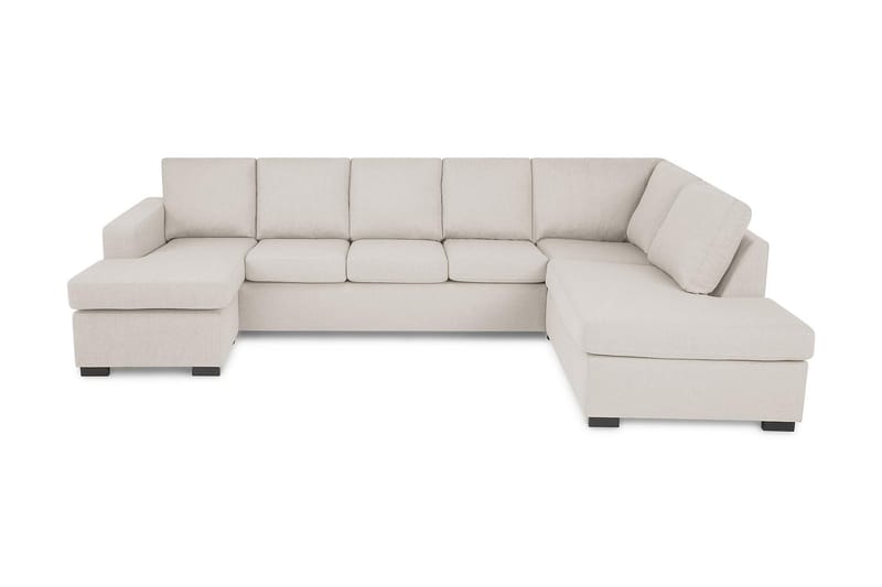 Crazy 5-personers Højrevendt U-formet X-Large Sofa med Chaiselong i Stof - Beige - Møbler - Sofaer - U Sofa