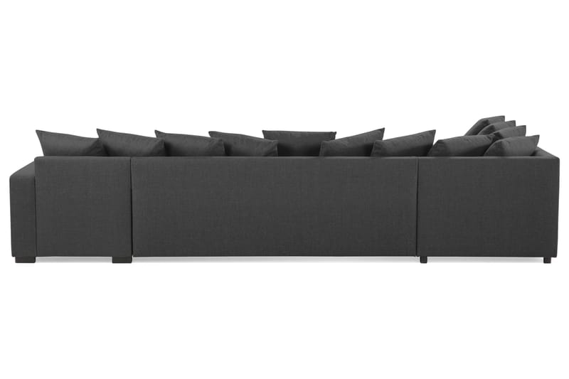 Crazy 5-personers Venstrevendt U-formet X-Large Sofa med Divan og Chaiselong i Stof inkl. Kuvertpuder - Antracit - Møbler - Sofaer - U Sofa