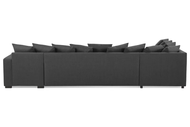 Crazy 5-personers Venstrevendt U-formet X-Large Sofa med Divan og Chaiselong i Stof inkl. Kuvertpuder - Antracit - Møbler - Sofaer - U Sofa