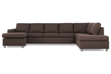 Crazy 5-personers Højrevendt U-formet X-Large Sofa med Chaiselong i Stof