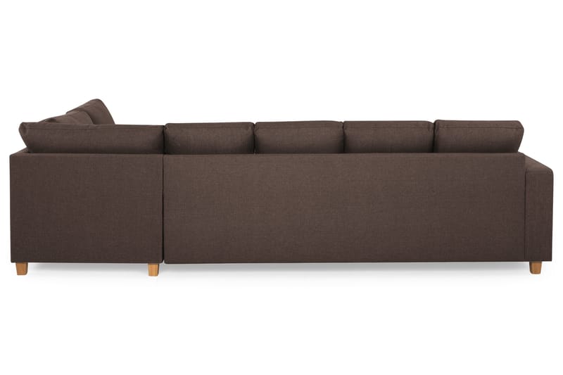Crazy 5-personers Højrevendt U-formet X-Large Sofa med Chaiselong i Stof - Brun - Møbler - Sofaer - U Sofa