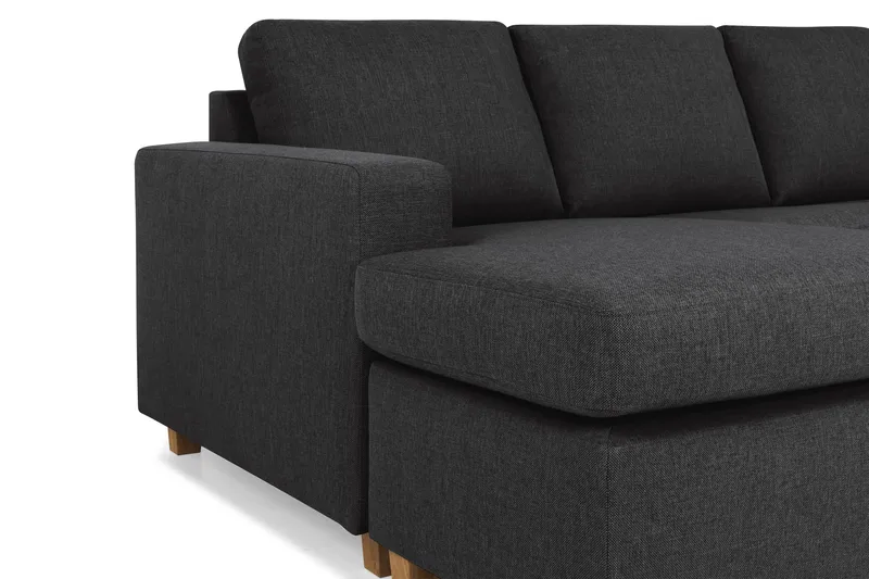 Crazy 5-personers Højrevendt U-formet X-Large Sofa med Chaiselong i Stof - Antracit - Møbler - Sofaer - U Sofa