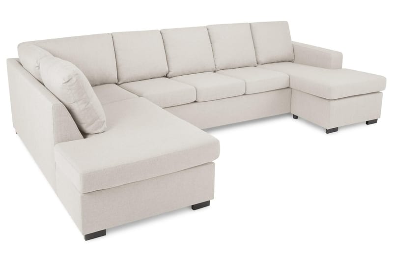 Crazy 5-personers Venstrevendt U-formet Sofa med Chaiselong i Stof - Beige - Møbler - Sofaer - U Sofa