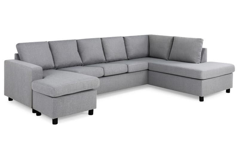 Crazy 5-personers Højrevendt U-formet X-Large Sofa med Chaiselong i Stof - Grå - Møbler - Sofaer - U Sofa
