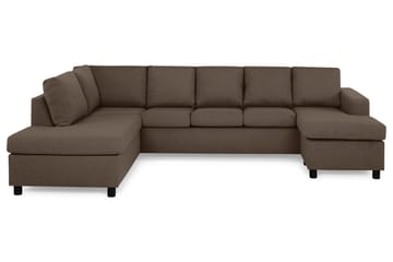 Crazy 5-personers Venstrevendt U-formet Sofa med Chaiselong i Stof