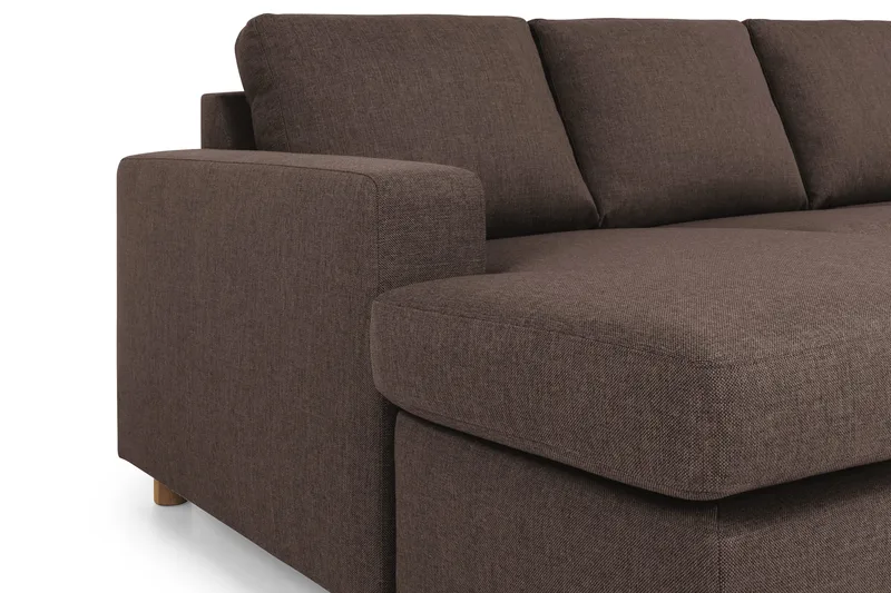 Crazy 5-personers Højrevendt U-formet X-Large Sofa med Chaiselong i Stof - Brun - Møbler - Sofaer - U Sofa