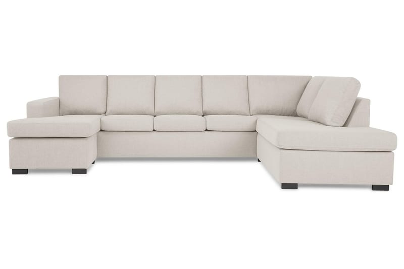 Crazy 5-personers Højrevendt U-formet X-Large Sofa med Chaiselong i Stof - Beige - Møbler - Sofaer - U Sofa
