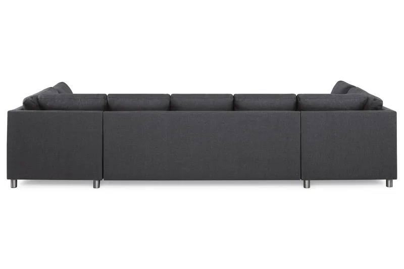 Crazy 5-personers U-formet Sofa med dobbeltchaiselong i Stof - Mørkegrå - Møbler - Sofaer - U Sofa