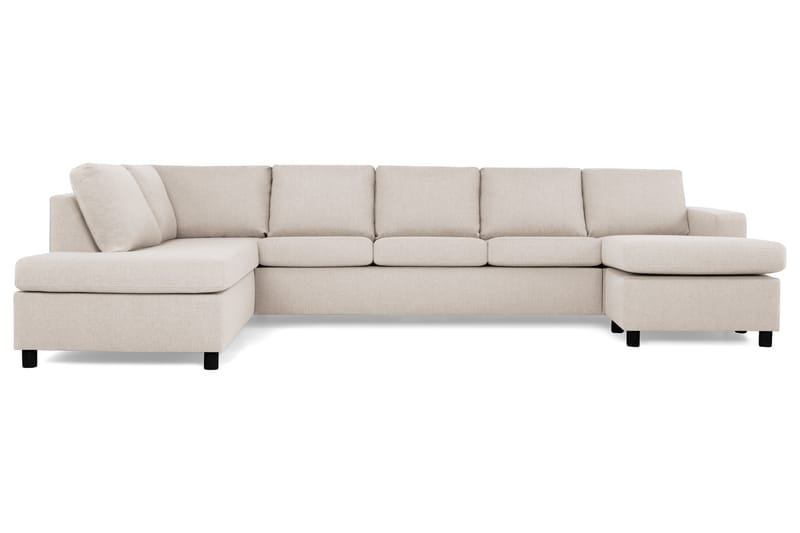 Crazy 5-personers Venstrevendt U-formet X-Large Sofa med Chaiselong i Stof - Beige - Møbler - Sofaer - U Sofa