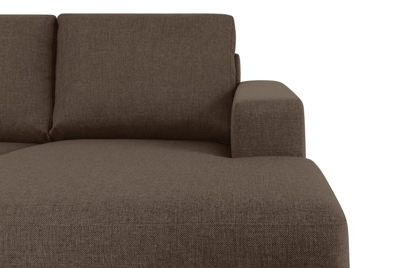 Crazy 5-personers Venstrevendt U-formet X-Large Sofa med Chaiselong i Stof - Brun - Møbler - Sofaer - U Sofa