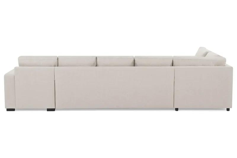 Crazy 5-personers Venstrevendt U-formet X-Large Sofa med Chaiselong i Stof - Beige - Møbler - Sofaer - U Sofa