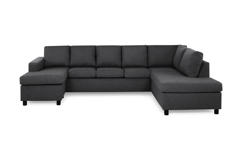 Crazy 5-personers Højrevendt U-formet X-Large Sofa med Chaiselong i Stof - Mørkegrå - Møbler - Sofaer - U Sofa