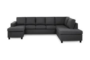 Crazy 5-personers Højrevendt U-formet X-Large Sofa med Chaiselong i Stof