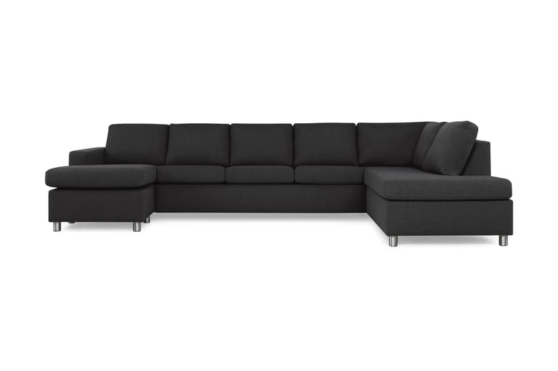 Crazy 5-personers Højrevendt U-formet X-Large Sofa med Chaiselong i Stof - Antracit - Møbler - Sofaer - U Sofa