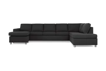 Crazy 5-personers Højrevendt U-formet X-Large Sofa med Chaiselong i Stof