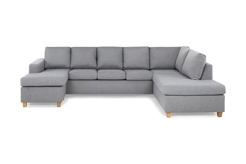 Crazy 5-personers Højrevendt U-formet X-Large Sofa med Chaiselong i Stof - Grå - Møbler - Sofaer - U Sofa