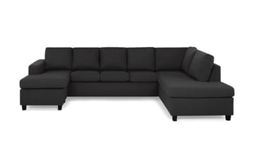 Crazy 5-personers Højrevendt U-formet X-Large Sofa med Chaiselong i Stof