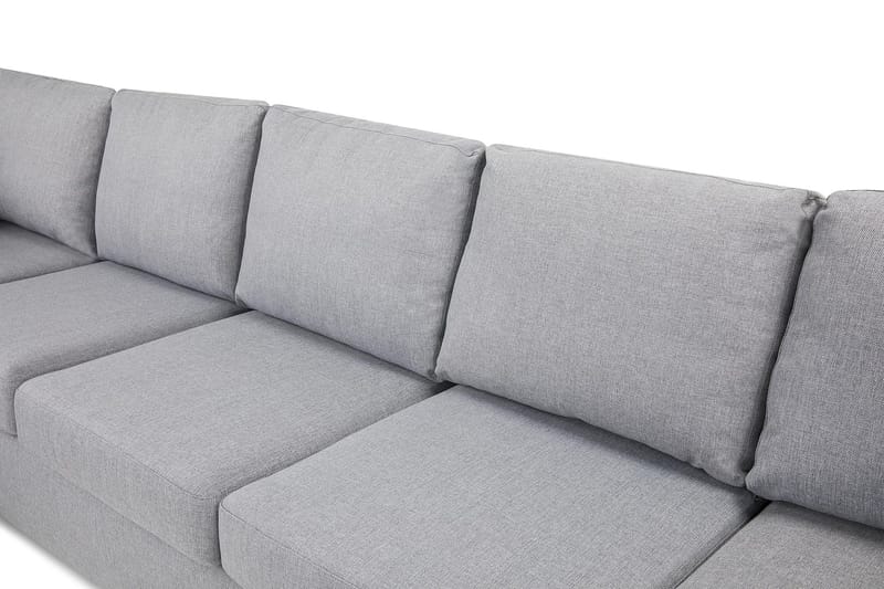 Crazy 5-personers Venstrevendt U-formet X-Large Sofa med Chaiselong i Stof - Grå - Møbler - Sofaer - U Sofa