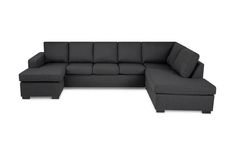 Crazy 5-personers Højrevendt U-formet X-Large Sofa med Chaiselong i Stof - Mørkegrå - Møbler - Sofaer - U Sofa
