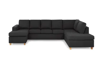 Crazy 5-personers Højrevendt U-formet X-Large Sofa med Chaiselong i Stof