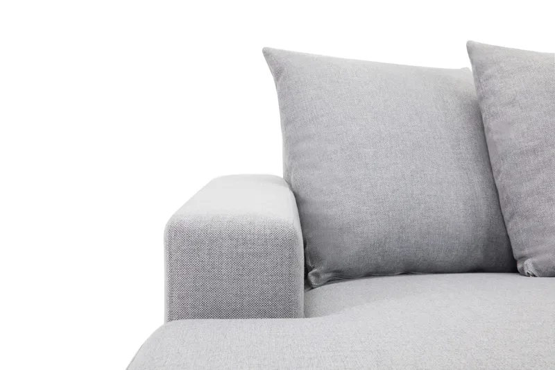 Crazy 5-personers Højrevendt U-formet X-Large Sofa med Divan og Chaiselong i Stof inkl. Kuvertpuder - Grå - Møbler - Sofaer - U Sofa