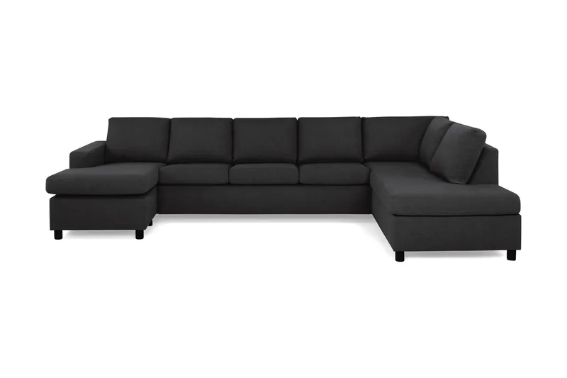 Crazy 5-personers Højrevendt U-formet X-Large Sofa med Chaiselong i Stof - Antracit - Møbler - Sofaer - U Sofa