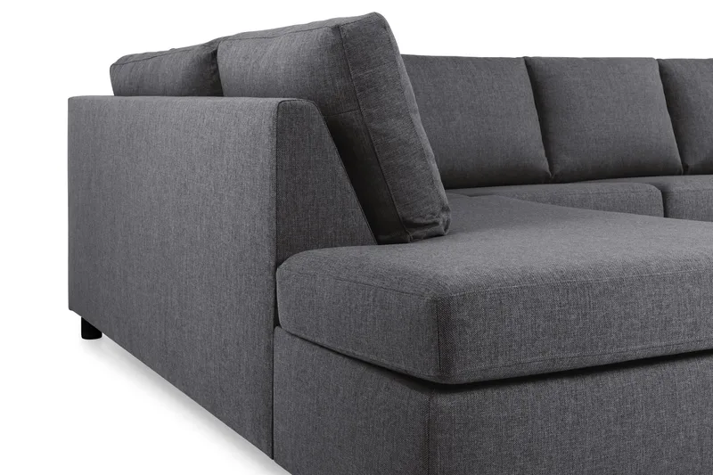 Crazy 5-personers U-formet Sofa med dobbeltchaiselong i Stof - Mørkegrå - Møbler - Sofaer - U Sofa