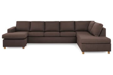 Crazy 5-personers Højrevendt U-formet X-Large Sofa med Chaiselong i Stof