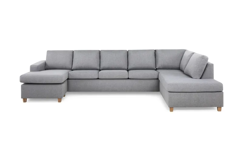 Crazy 5-personers Højrevendt U-formet X-Large Sofa med Chaiselong i Stof - Grå - Møbler - Sofaer - U Sofa