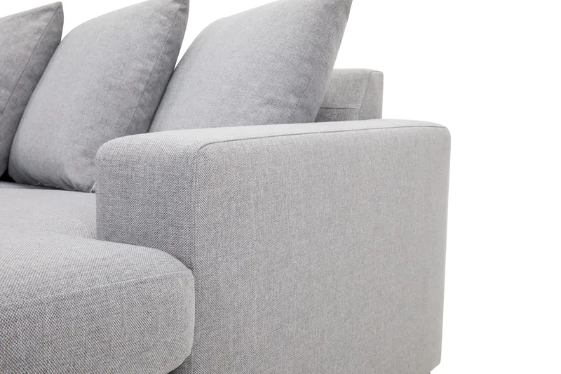 Crazy 5-personers Venstrevendt U-formet X-Large Sofa med Divan og Chaiselong i Stof inkl. Kuvertpuder - Grå - Møbler - Sofaer - U Sofa