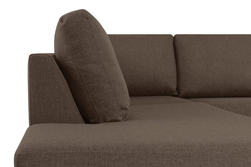 Crazy 5-personers Venstrevendt U-formet Sofa med Chaiselong i Stof - Brun - Møbler - Sofaer - U Sofa