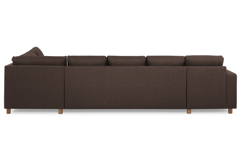 Crazy 5-personers Højrevendt U-formet X-Large Sofa med Chaiselong i Stof - Brun - Møbler - Sofaer - U Sofa