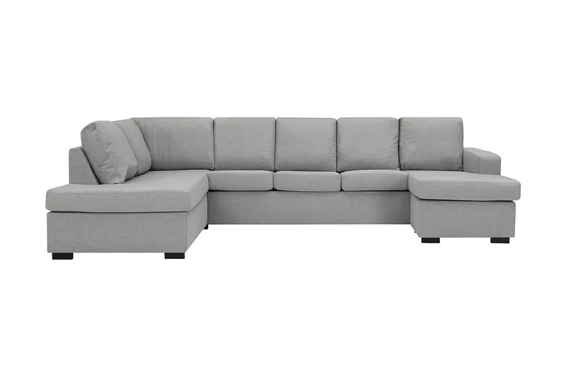 Crazy 5-personers Venstrevendt U-formet Sofa med Chaiselong i Stof - Grå - Møbler - Sofaer - U Sofa