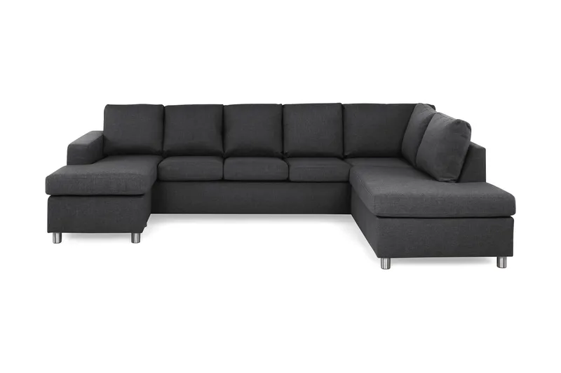 Crazy 5-personers Højrevendt U-formet X-Large Sofa med Chaiselong i Stof - Mørkegrå - Møbler - Sofaer - U Sofa