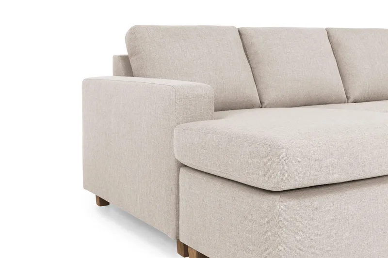 Crazy 5-personers Højrevendt U-formet X-Large Sofa med Chaiselong i Stof - Beige - Møbler - Sofaer - U Sofa