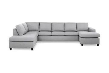 Crazy 5-personers Venstrevendt U-formet X-Large Sofa med Chaiselong i Stof