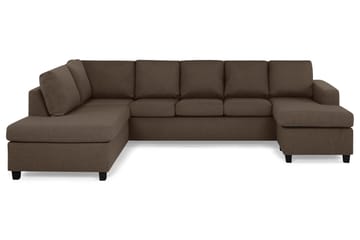 Crazy 5-personers Venstrevendt U-formet Sofa med Chaiselong i Stof