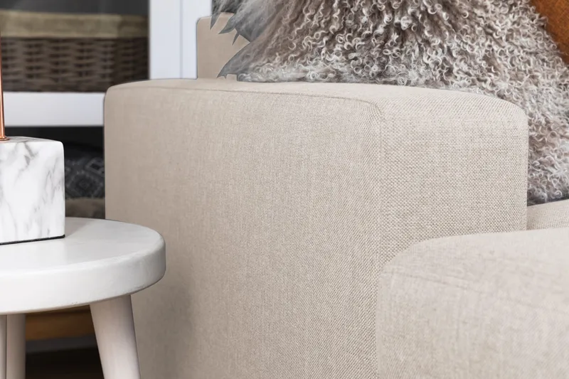 Crazy 5-personers Højrevendt U-formet X-Large Sofa med Chaiselong i Stof - Beige - Møbler - Sofaer - U Sofa