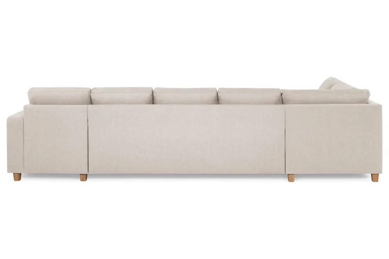 Crazy 5-personers Venstrevendt U-formet X-Large Sofa med Chaiselong i Stof - Beige - Møbler - Sofaer - U Sofa