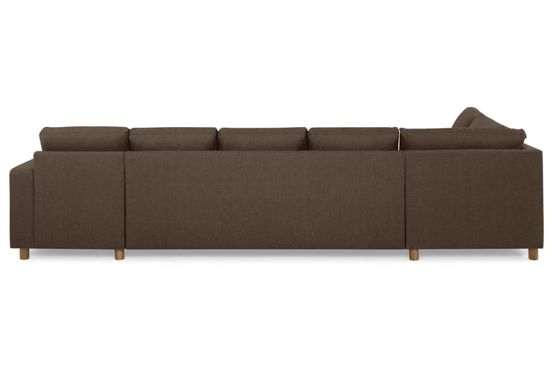 Crazy 5-personers Venstrevendt U-formet X-Large Sofa med Chaiselong i Stof - Brun - Møbler - Sofaer - U Sofa