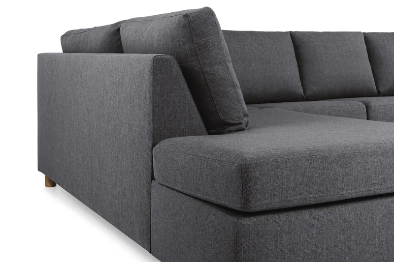 Crazy 5-personers U-formet Sofa med dobbeltchaiselong i Stof - Mørkegrå - Møbler - Sofaer - U Sofa