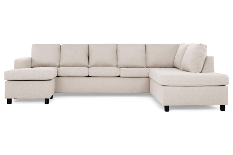 Crazy 5-personers Højrevendt U-formet X-Large Sofa med Chaiselong i Stof - Beige - Møbler - Sofaer - U Sofa