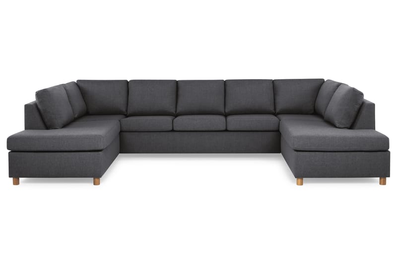 Crazy 5-personers U-formet Sofa med dobbeltchaiselong i Stof - Mørkegrå - Møbler - Sofaer - U Sofa