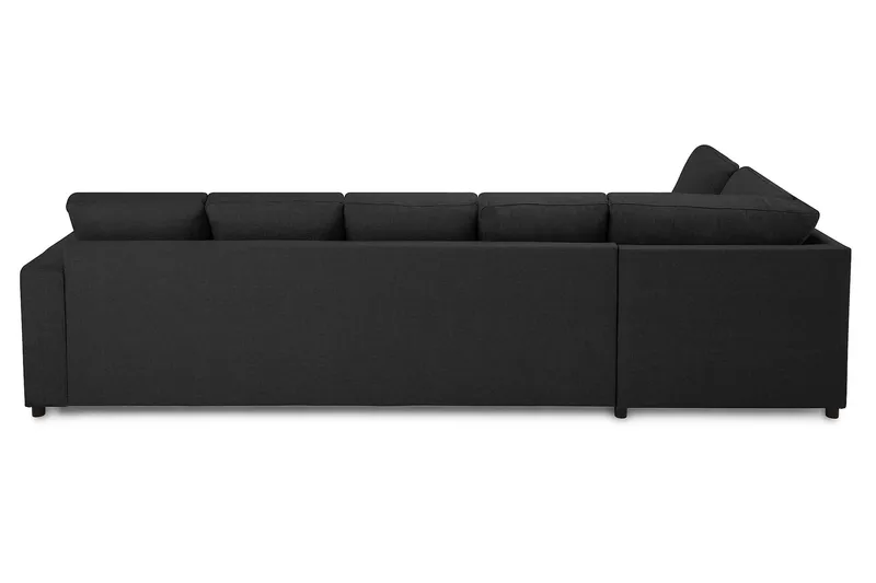 Crazy 5-personers Venstrevendt U-formet Sofa med Chaiselong i Stof - Antracit - Møbler - Sofaer - U Sofa