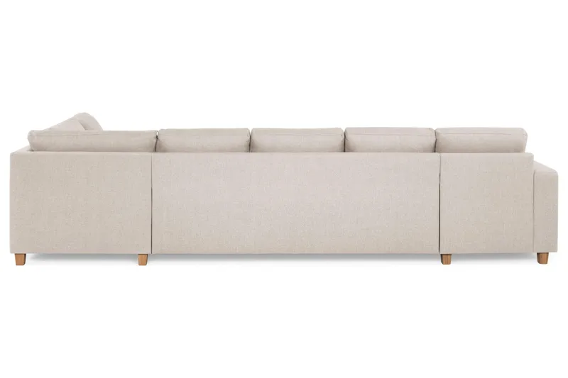 Crazy 5-personers Højrevendt U-formet X-Large Sofa med Chaiselong i Stof - Beige - Møbler - Sofaer - U Sofa