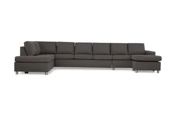 Crazy 6-personers Venstrevendt U-formet XX-Large Sofa med Divan og Chaiselong i Stof