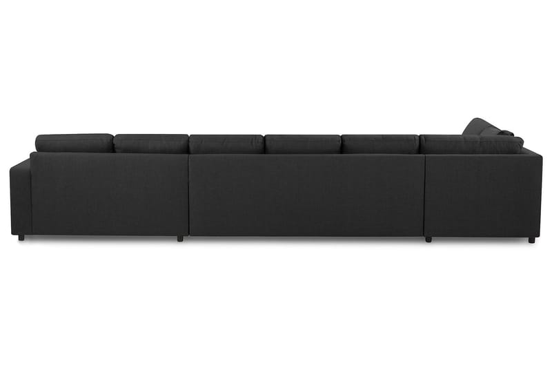Crazy 6-personers Venstrevendt U-formet XX-Large Sofa med Divan og Chaiselong i Stof - Antracit - Møbler - Sofaer - U Sofa