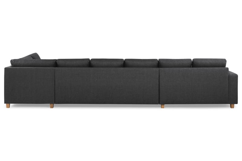 Crazy 6-personers Højrevendt U-formet XX-Large Sofa med Chaiselong i Stof - Mørkegrå - Møbler - Sofaer - U Sofa